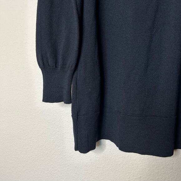 Alpha Studio Sweater Fine Merino Wool Black Turtleneck Long Sleeve Size 44/US L - Picture 10 of 11